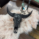 BLACK GLASS SKULL