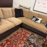 LEATHER & MOHAIR SECTIONAL