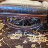 STAMPED HIDE OTTOMAN