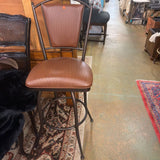 WOVEN LEATHER SWIVEL STOOLS 3