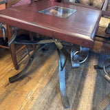 IRON GLASS TOP TABLE
