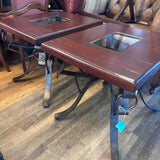 IRON GLASS TOP TABLE