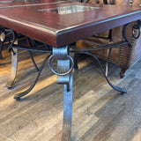 IRON GLASS TOP TABLE