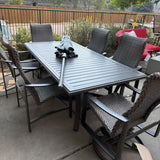 TRAPITONE PATIO SET 6 CHAIRS STAND UMBRELLA TABLE