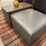 GUY CHADDOCK LEATHER COFFEE TABLE W TABLE