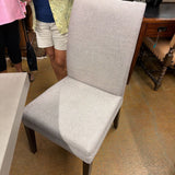 DINING CHAIRS SET 4 GRAY FABRIC