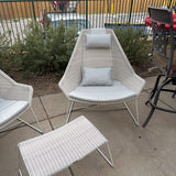 PATIO CANE LINE CHAIR W OTTOMAN