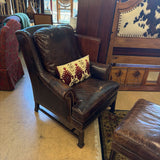 LEATHER CHAIR & OTTOMAN
