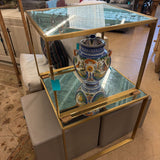 MIRRORED NESTING TABLES PAIR