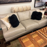 ETHAN ALLEN LEATHER SOFA