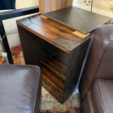 IRON WOOD END TABLE