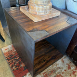 IRON WOOD END TABLE