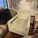 MITCHEL GOLD W DRAVET FABRIC ARMCHAIR