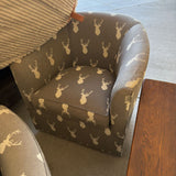 SWIVEL CHAIR STAG PRINT