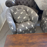 SWIVEL CHAIR STAG PRINT
