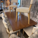 DWR DINING TABLE W 2 LVS