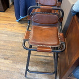 LEATHER BARSTOOLS PAIR