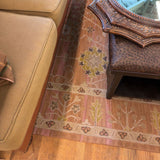 RUG PINK GOLD BROWN 9X12