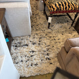 RUG SHAG WHITE BLACK 9X12