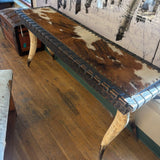 LONHORN HIDE SOFA TABLE