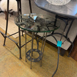 GEAR END TABLE GLASS TOP