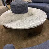MARBLE TOP COFFEE TABLE ROUND 4'