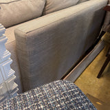 GRAY FABRIC PLATFORM BED QUEEN
