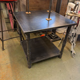 CAST IRON & METEAL END TABLE