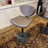 LEATHER ADJUSTABLE STOOLS PAIR