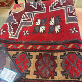 RUG KILIM 3.8X6.4 RED BURGANDY
