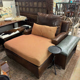 LOUNGE CHAIR FABRIC & LEATHER