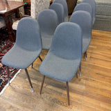 DINING CHAIRS PAIR GRAY