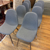 DINING CHAIRS PAIR GRAY
