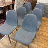 DINING CHAIRS PAIR GRAY