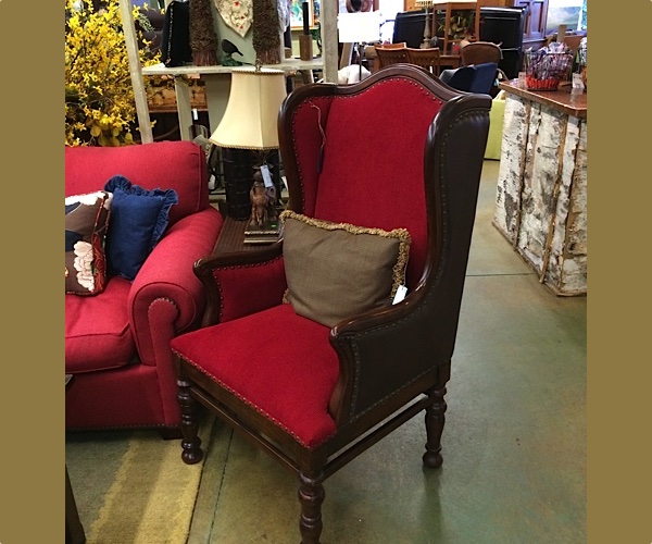 Red Wingback Chair Nest