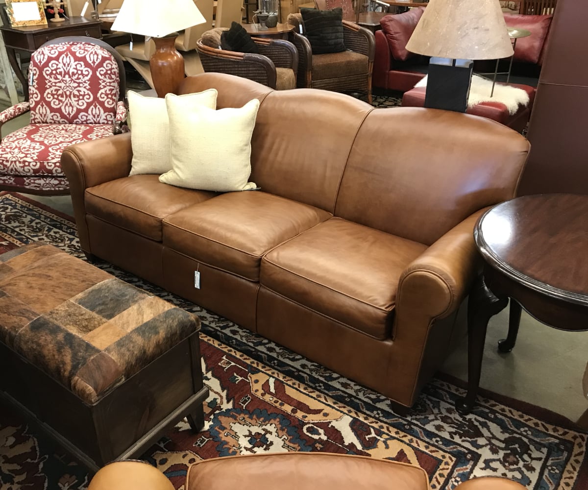 crate and barrel leather sofa used
